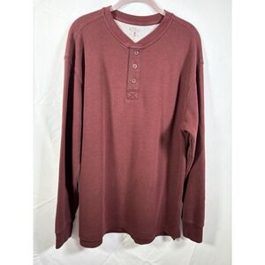 Red Head Brand Sweatshirt Size M Pullover Lightweight Long Sleeve Maroon